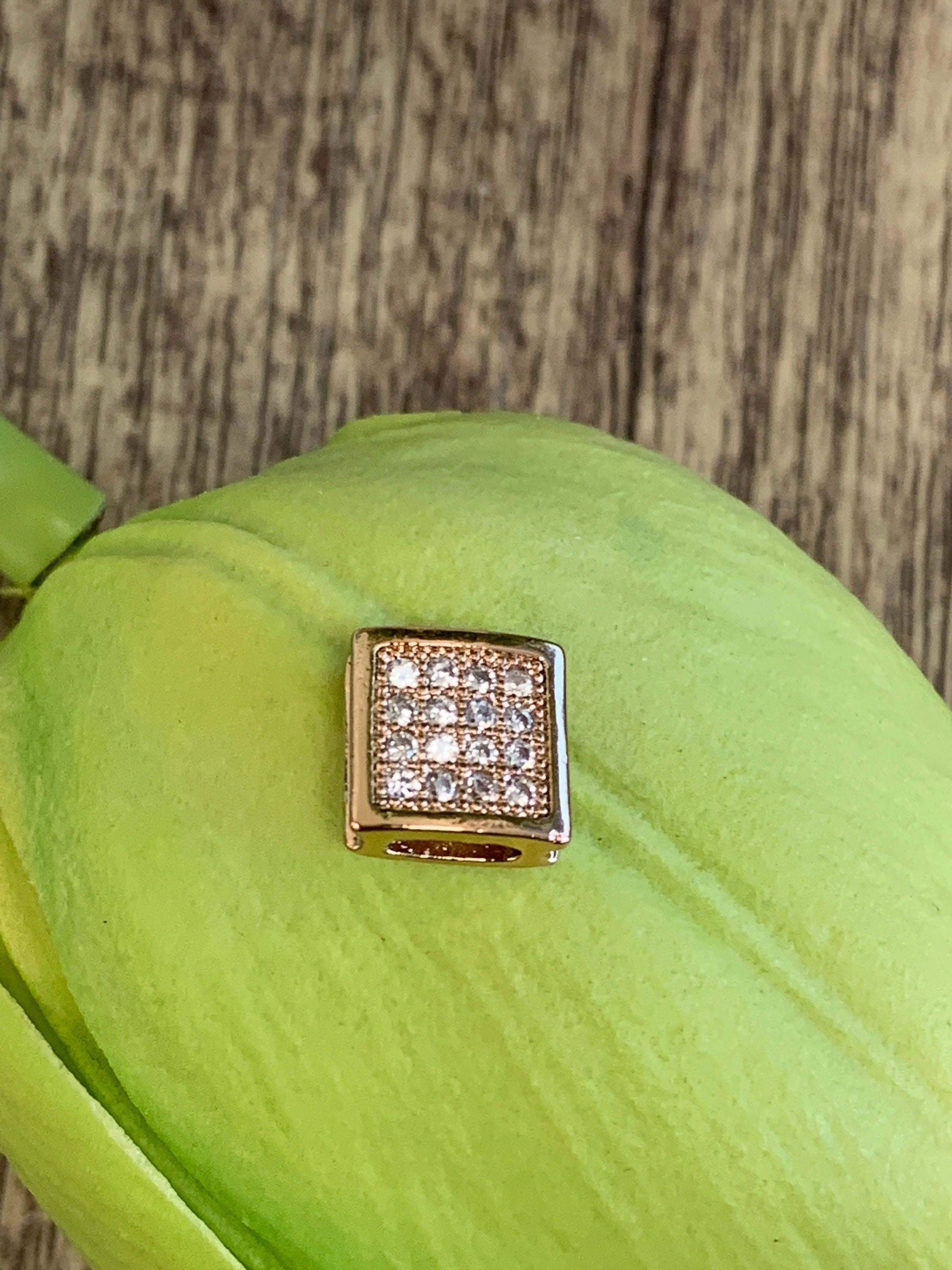 Square Clear Micro Pave beads | Bellaire Wholesale