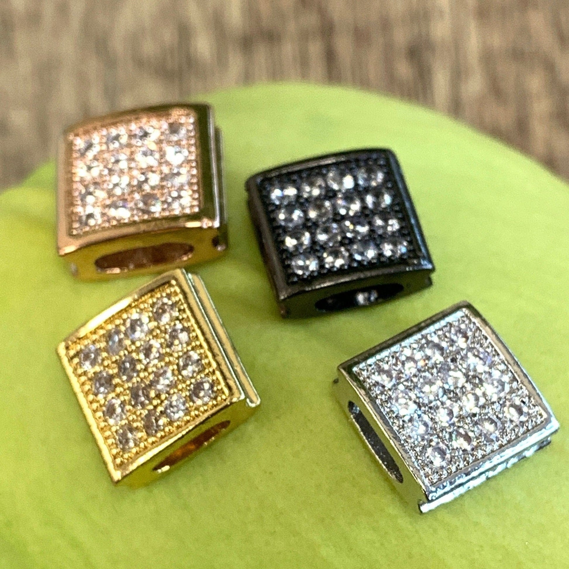 Square Clear Micro Pave beads | Bellaire Wholesale
