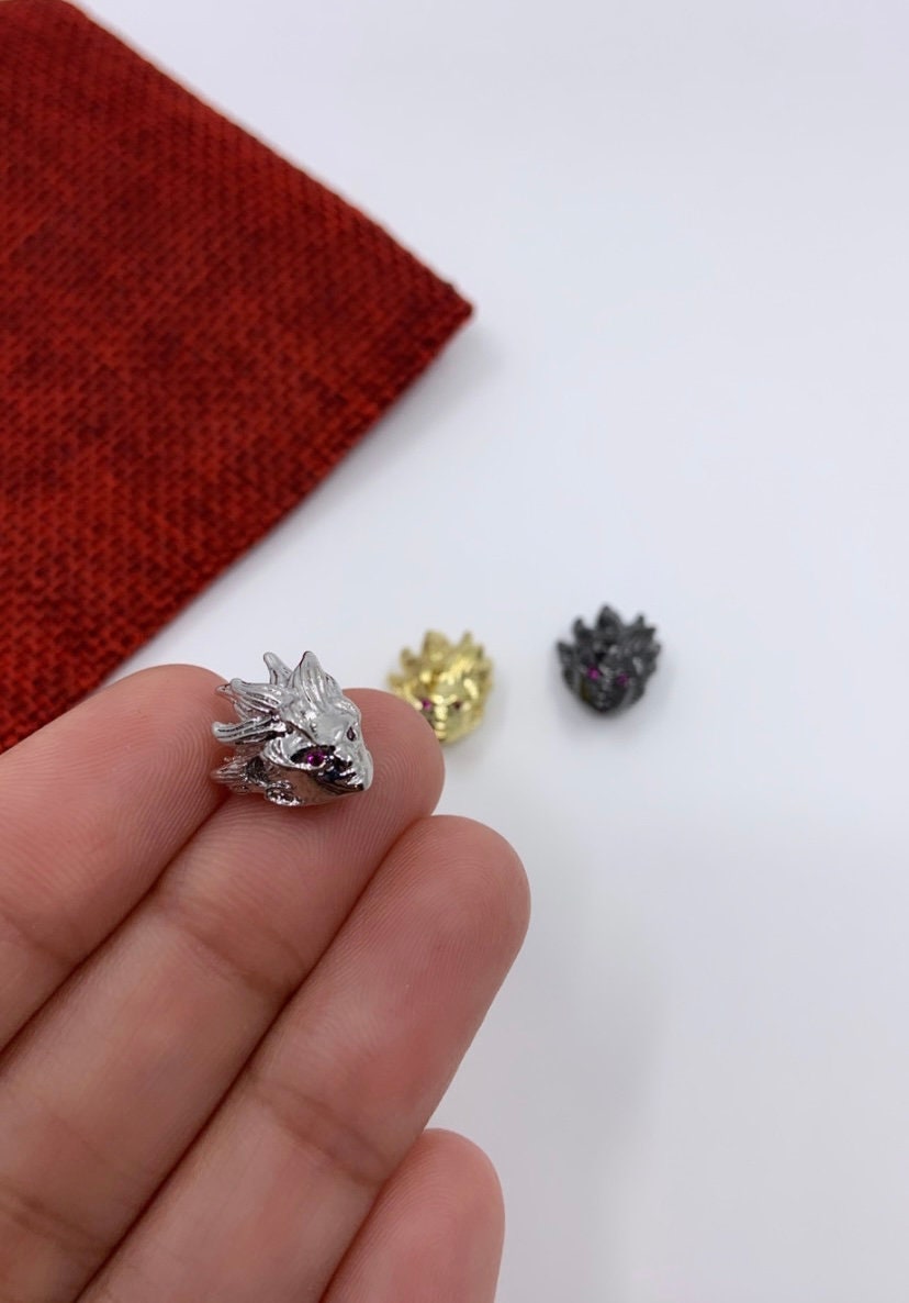 Spiky hair head bead | Bellaire Wholesale