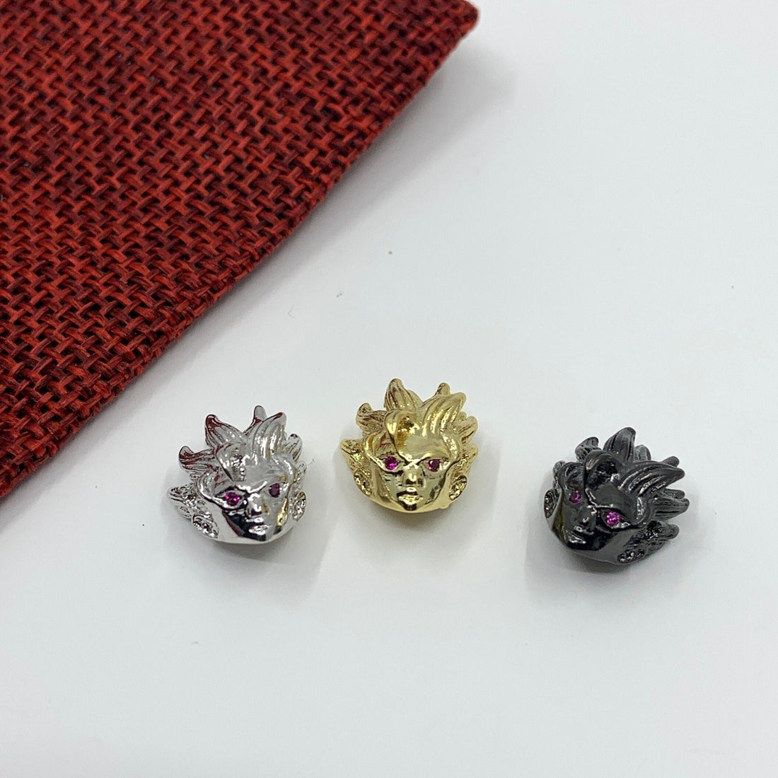Spiky hair head bead | Bellaire Wholesale