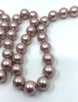 Mauve Pink Shell Pearls, 6mm, 8mm, 10mm Sizes