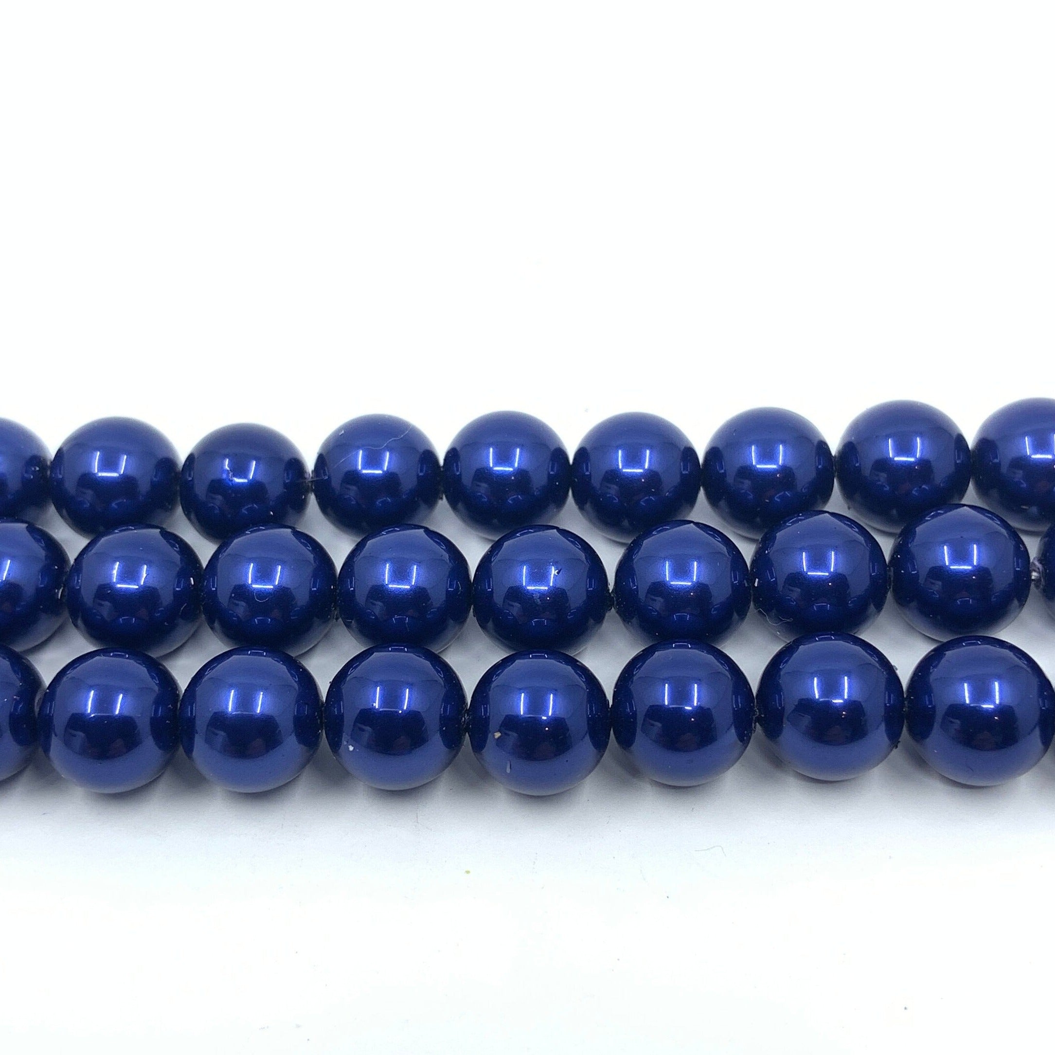 Dark Blue Shell Pearls, 8mm Size