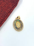 Mother Mary Oval Charm, Gemstone Inspired