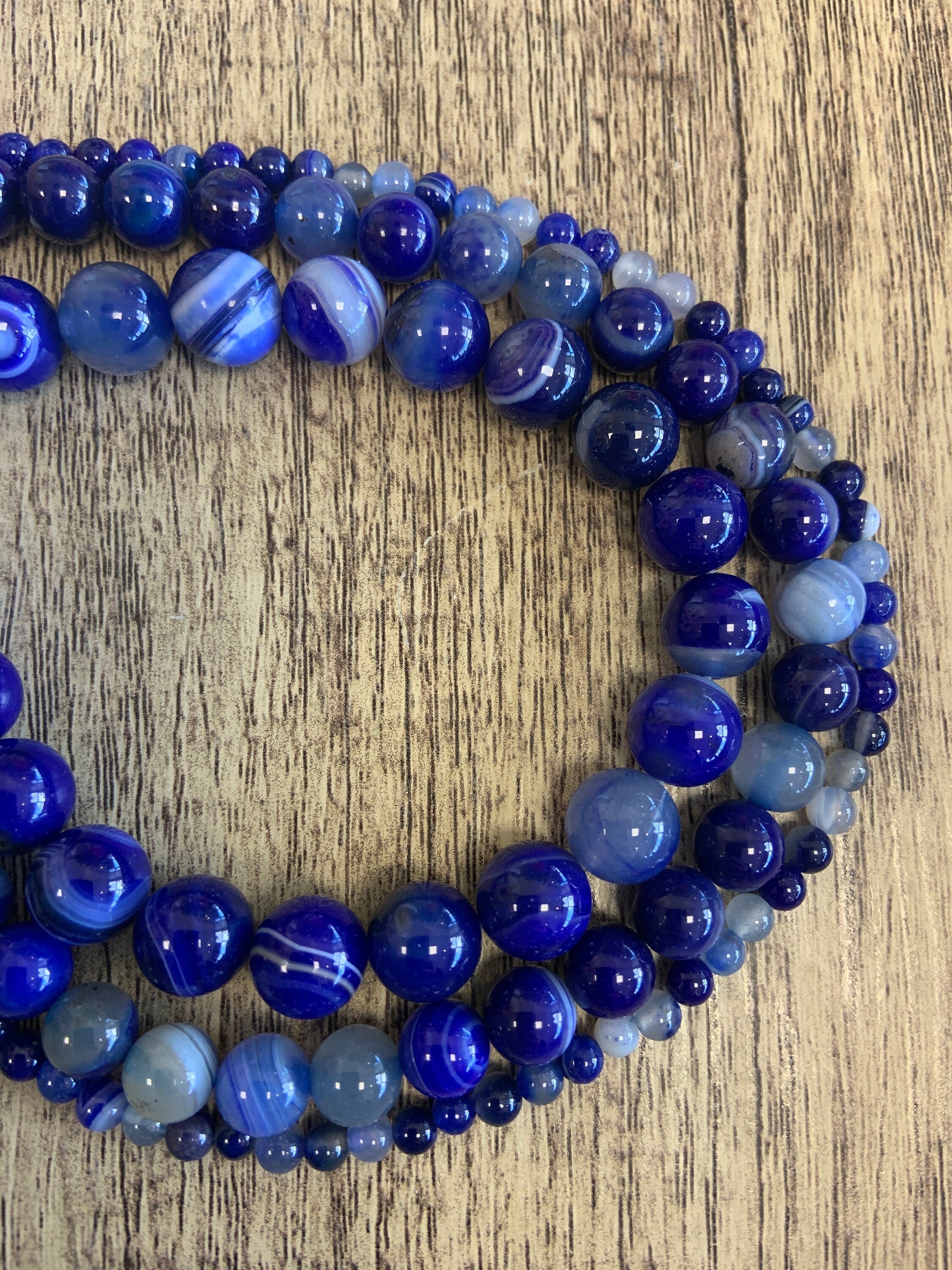 Blue Agate Beads, 4 sizes | Bellaire Wholesale