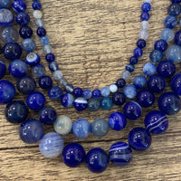 Blue Agate Beads, 4 sizes | Bellaire Wholesale