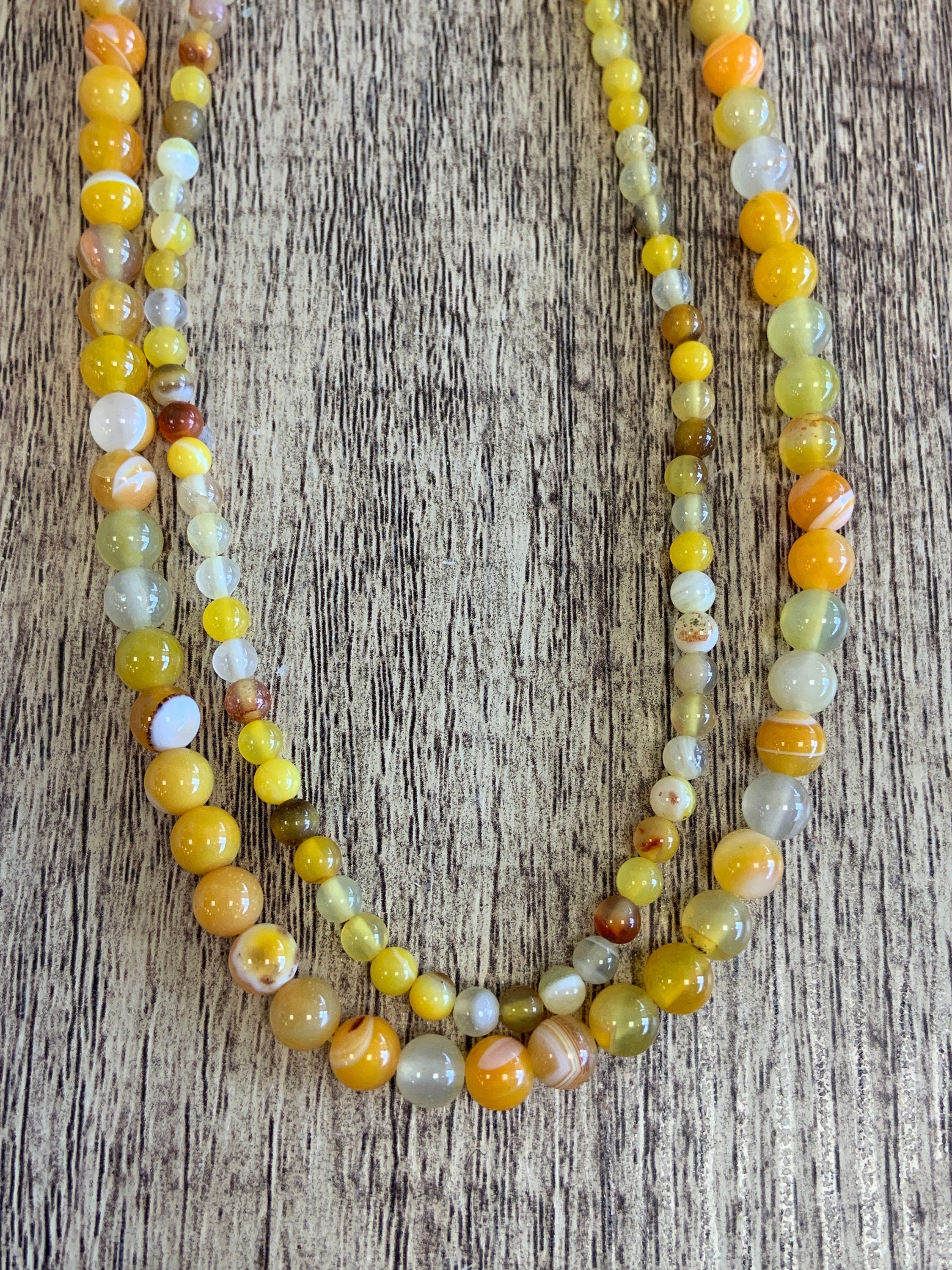 Yellow Banded Agate Beads | Bellaire Wholesale