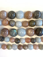 Mix Sunstone Beads, 6mm, 8mm, 10mm