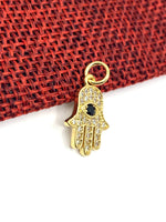 Gold Hamsa with Evil Eye Charm