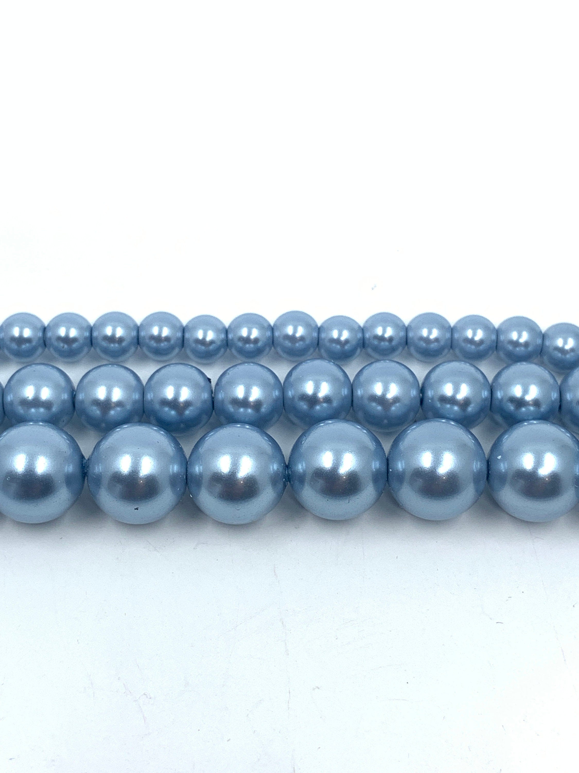 Baby Blue Shell Pearls, 4mm, 6mm, 8mm Sizes