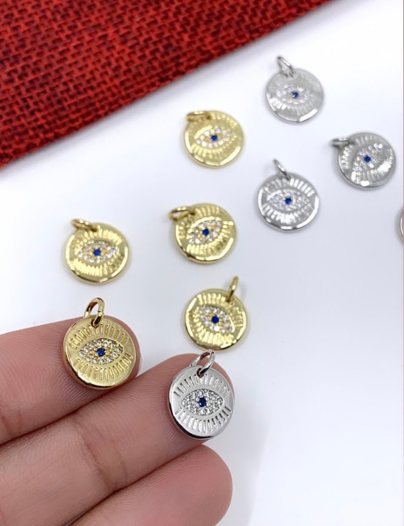 Simple Evil Eye Charm Engraved
