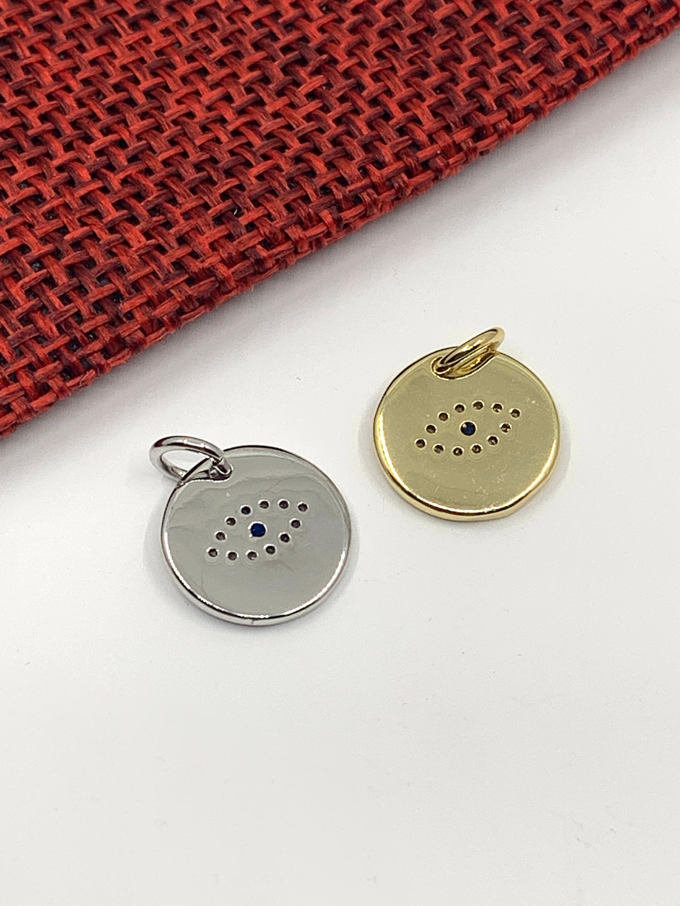 Simple Evil Eye Charm Engraved