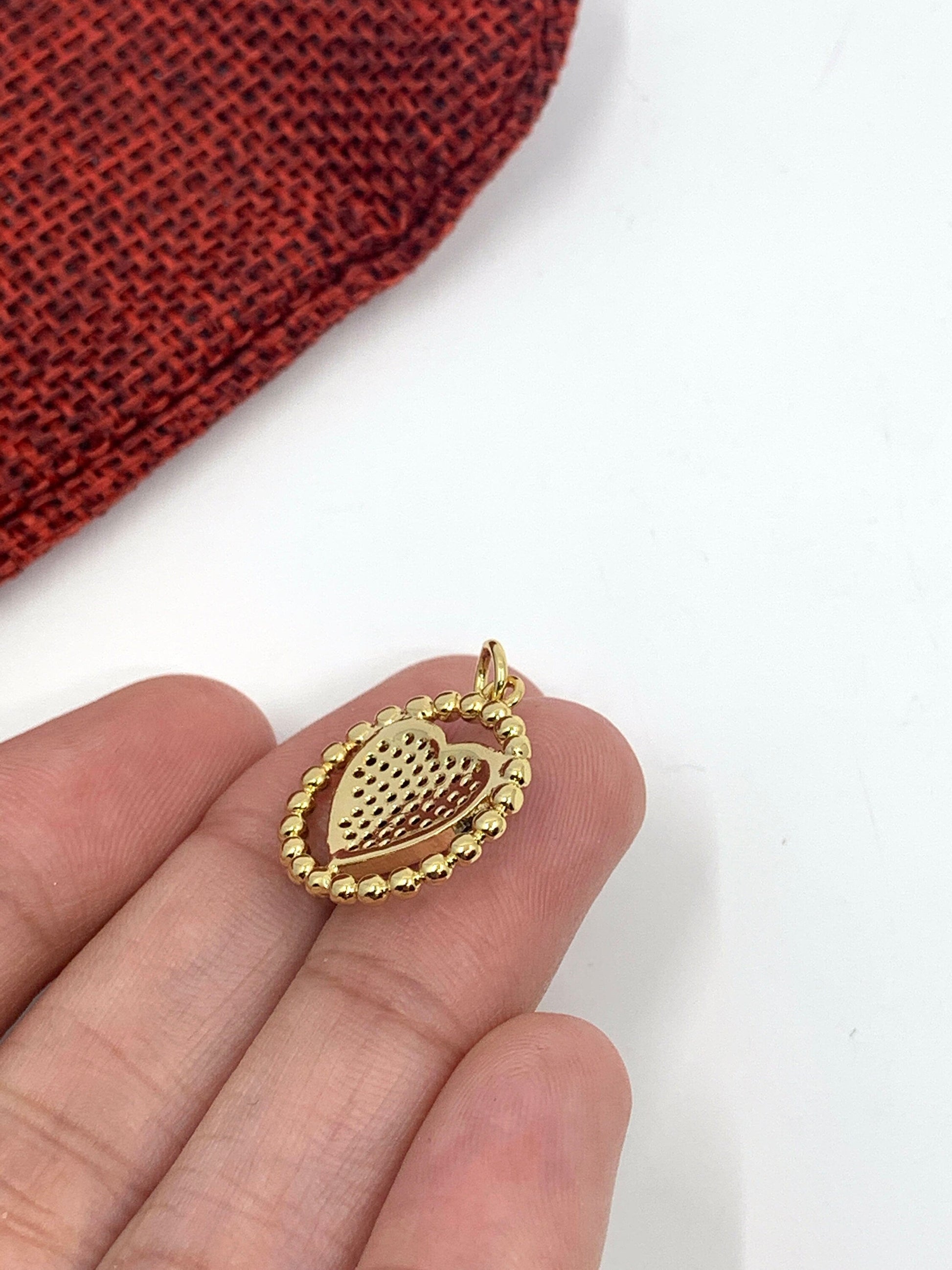 Heart Round Pendant, CZ Micro Pave | Bellaire Wholesale