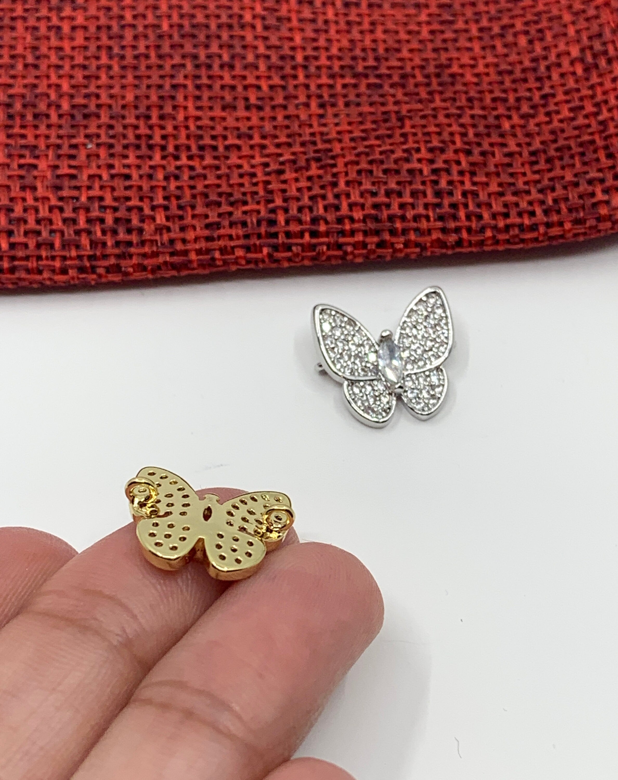 Butterfly Connector, CZ Micro Pave