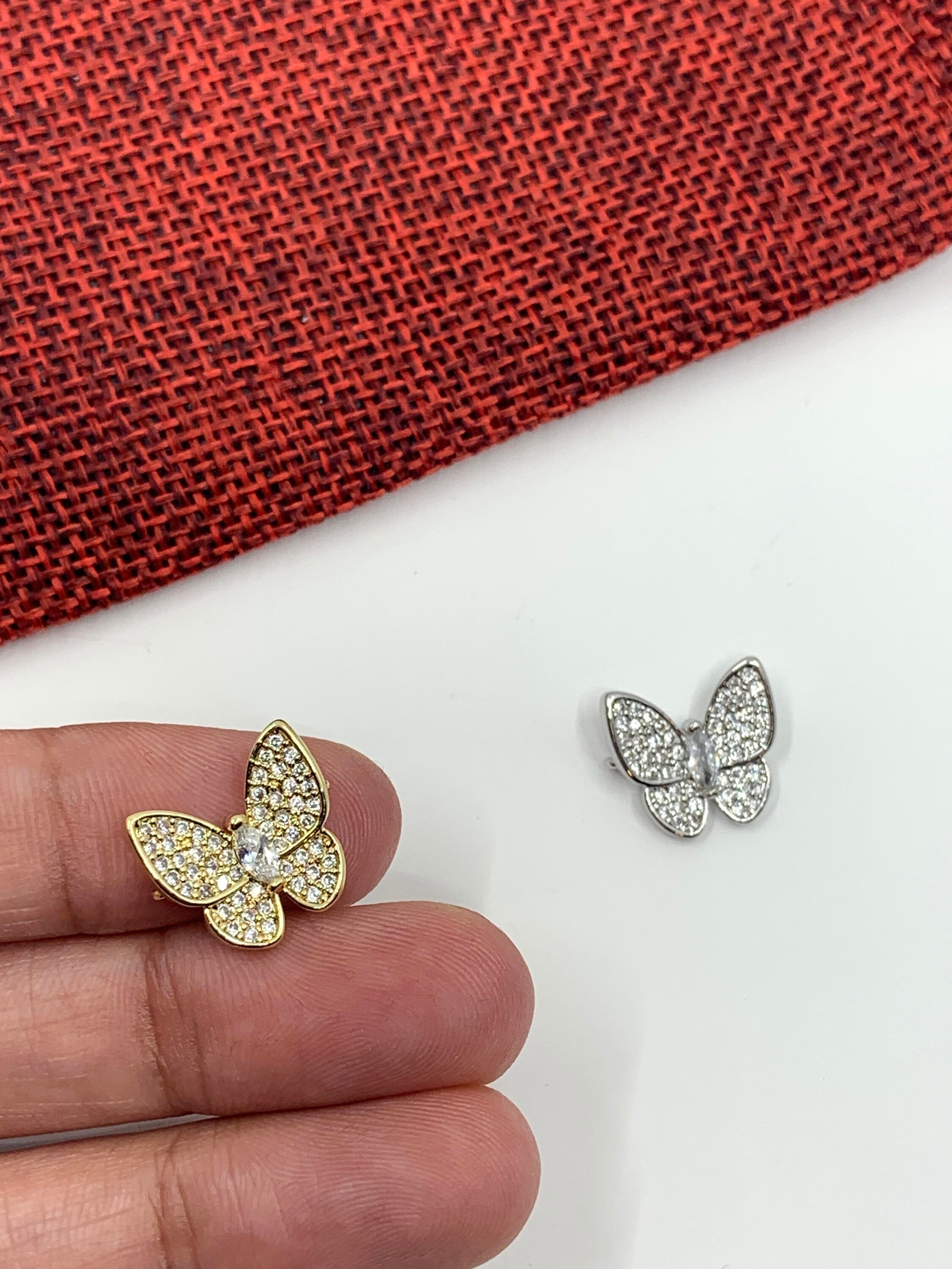 Butterfly Connector, CZ Micro Pave
