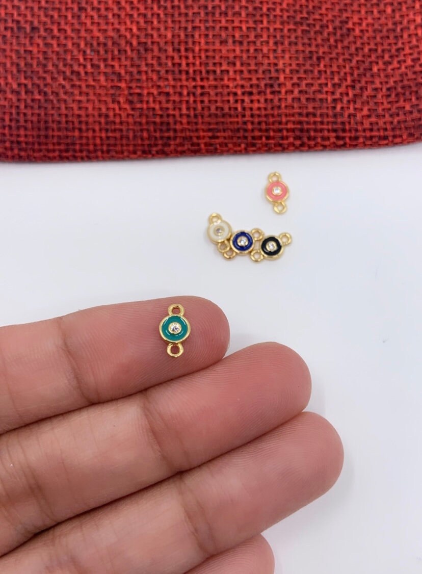 Blue Green Black Pink White Evil Eye Connector