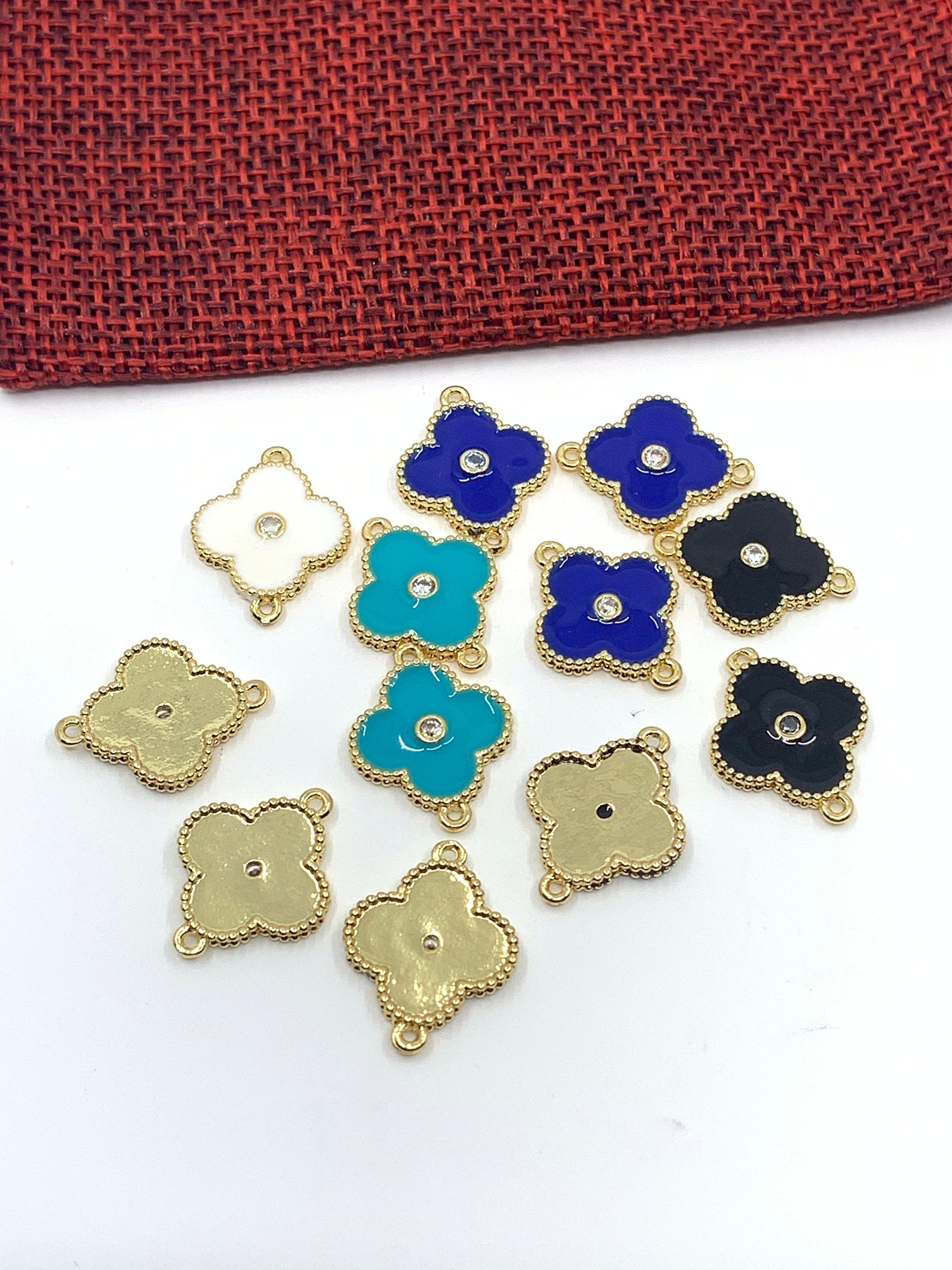 Enamel Clover Connector Charm | Bellaire Wholesale