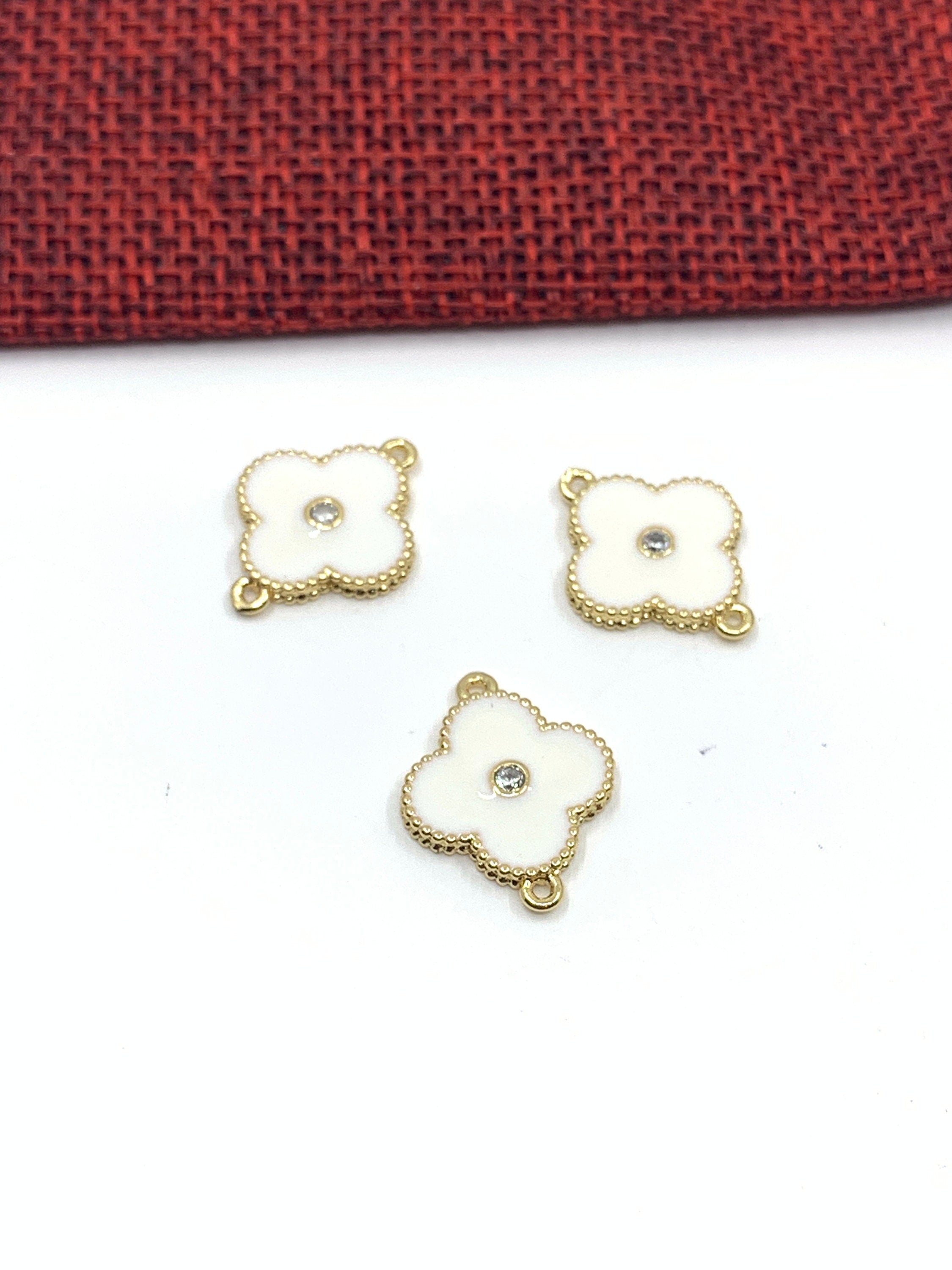 Enamel Clover Connector Charm | Bellaire Wholesale