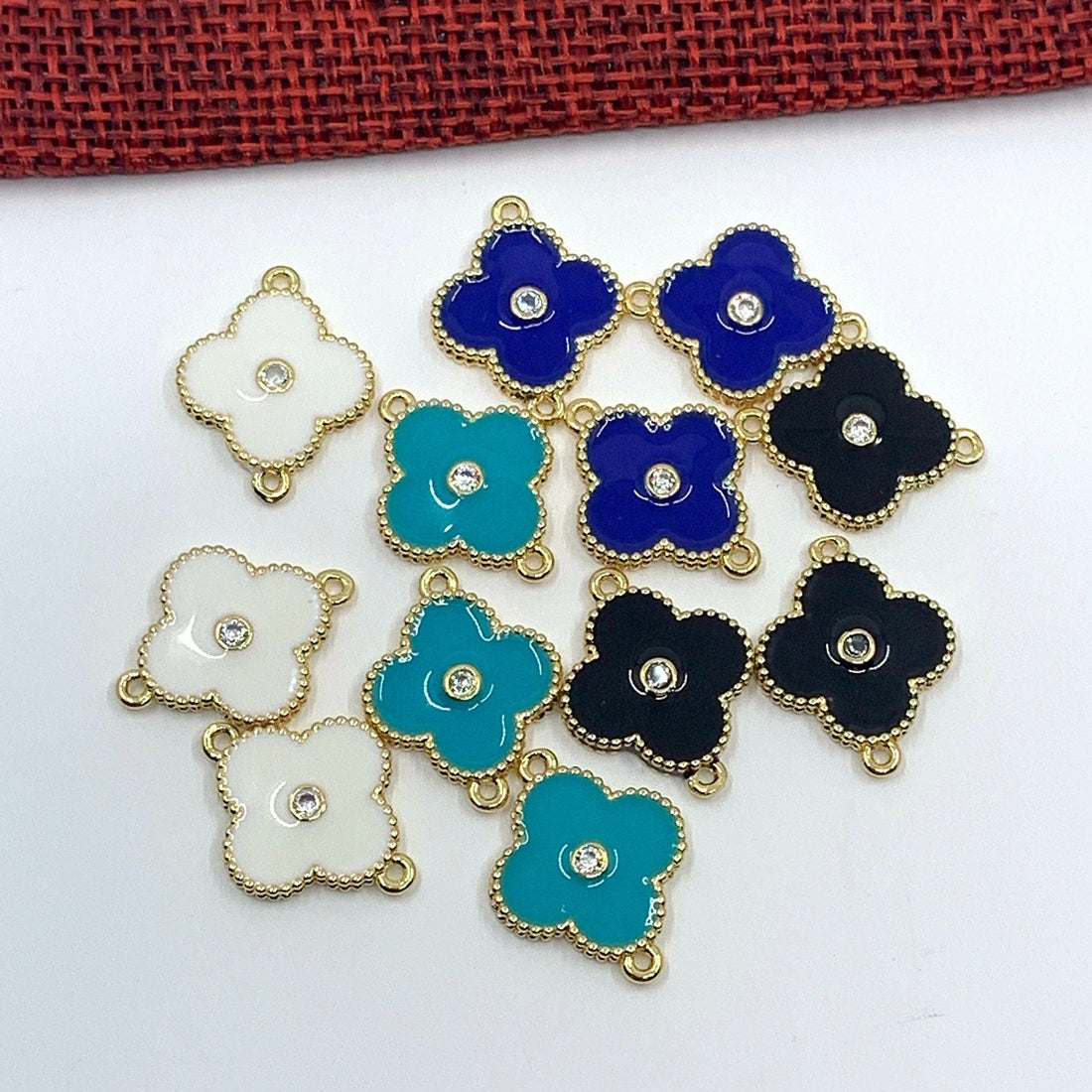 Enamel Clover Connector Charm | Bellaire Wholesale