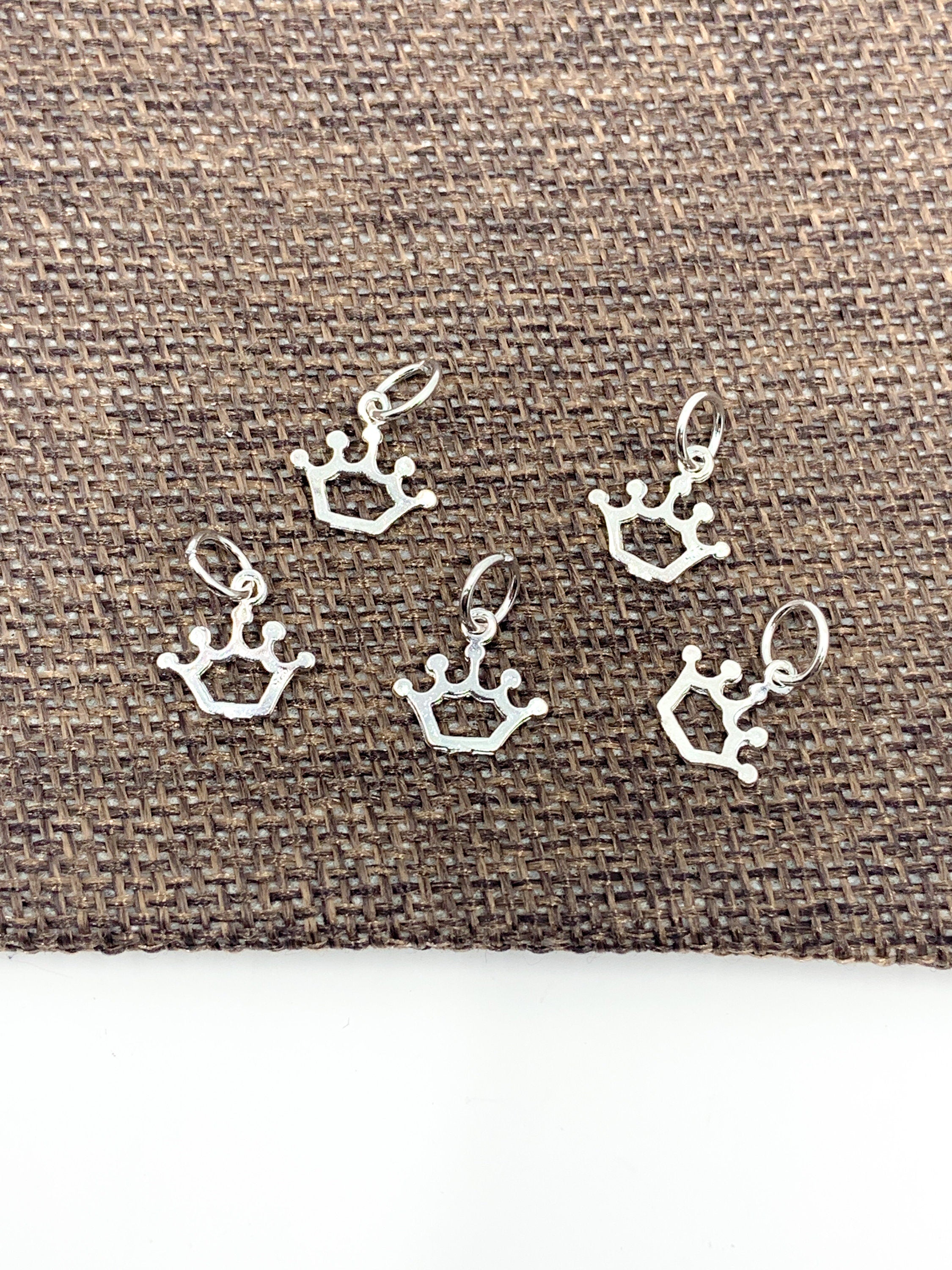 925 Sterling Silver Crown Charm