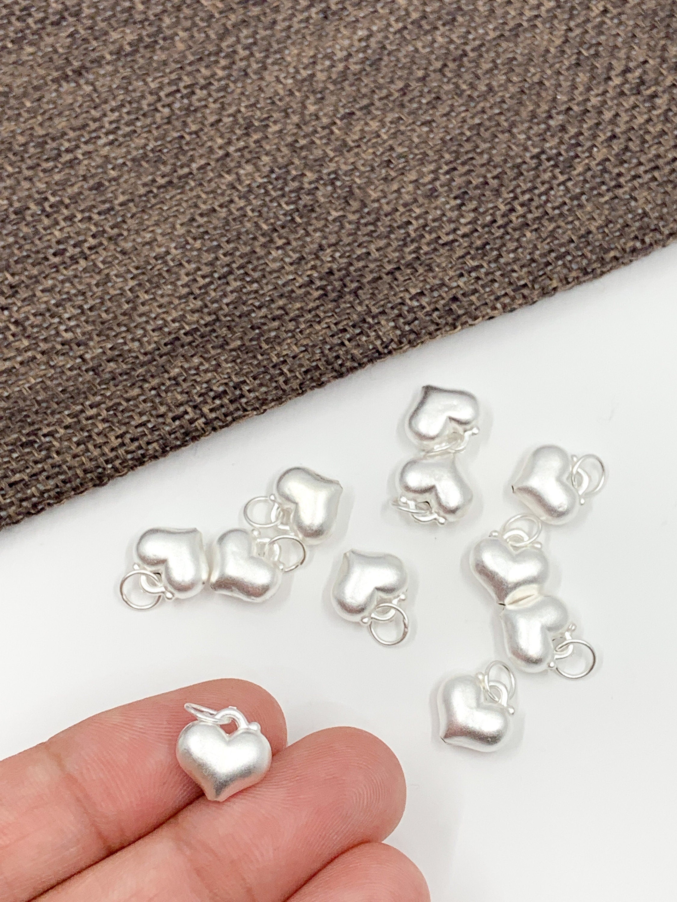 925 Sterling Silver Mini Puffy Heart Charm