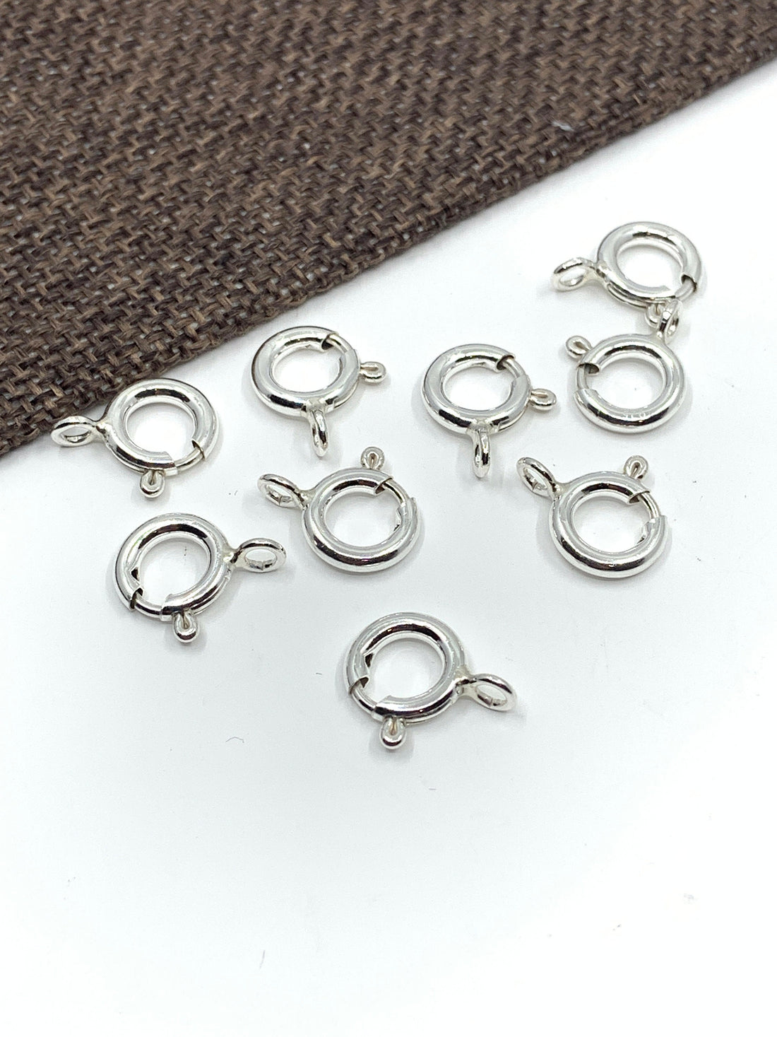 925 Sterling Silver 8mm, 11mm Spring Ring Clasp