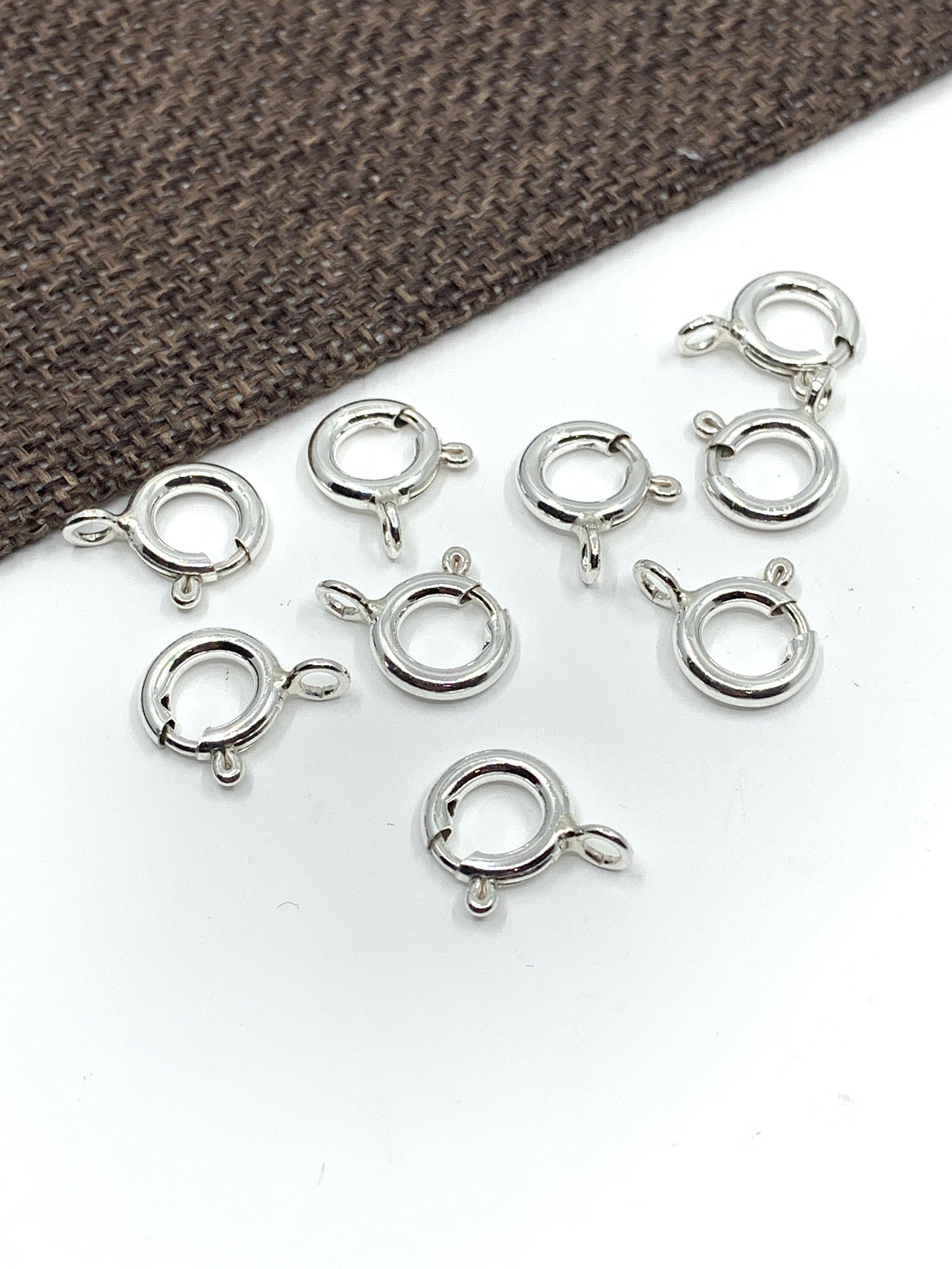 925 Sterling Silver 8mm, 11mm Spring Ring Clasp