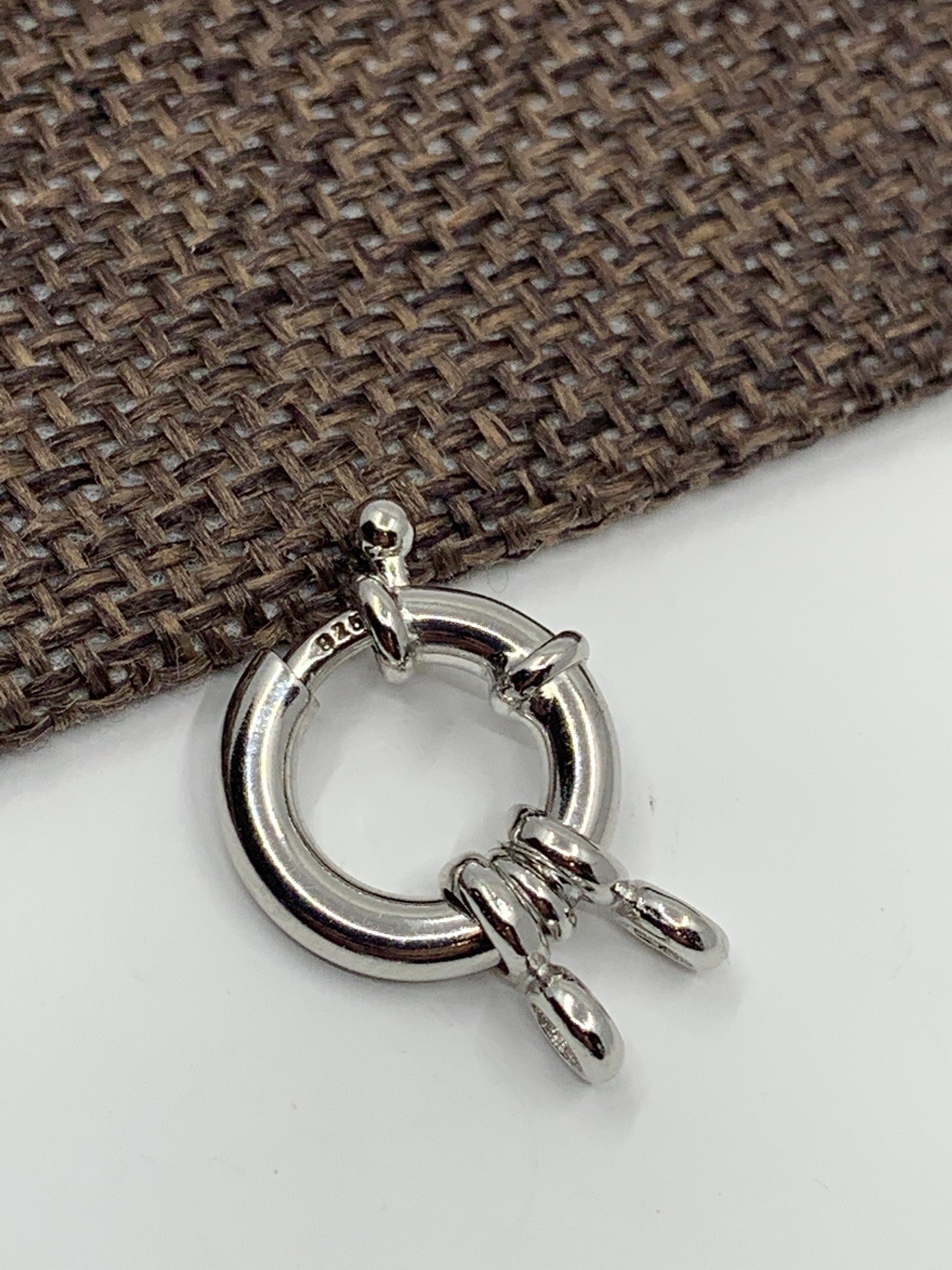 925 Sterling Silver Sailor's Lock, 13mm
