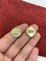 Evil Eye Charms, CZ Micro Pave