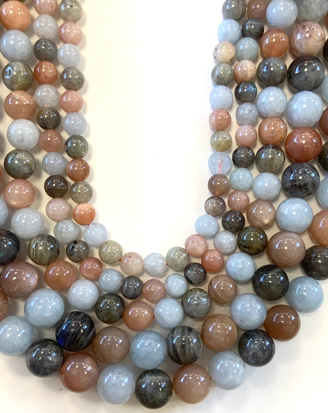 Mix Sunstone Beads, 6mm, 8mm, 10mm