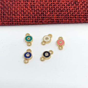 Blue Green Black Pink White Evil Eye Connector