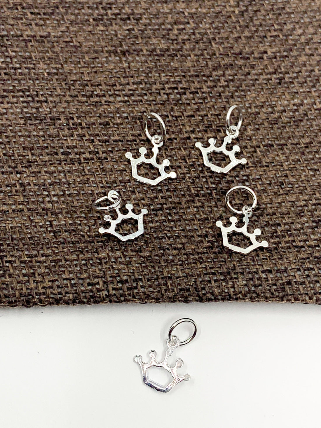 925 Sterling Silver Crown Charm