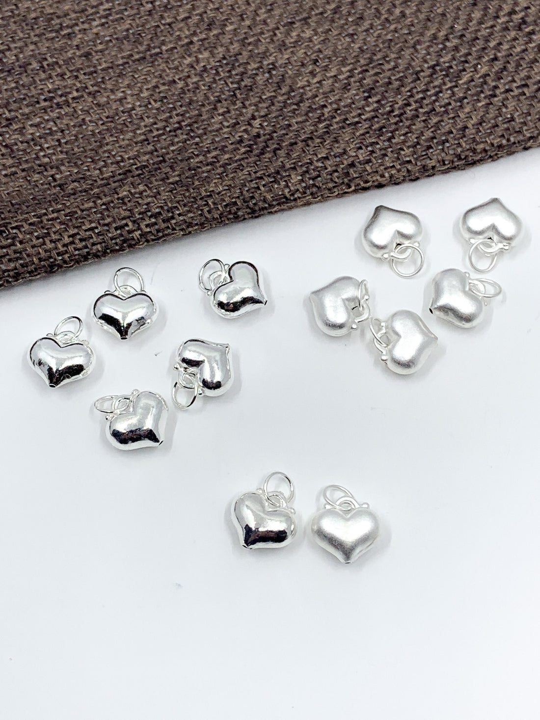 925 Sterling Silver Mini Puffy Heart Charm