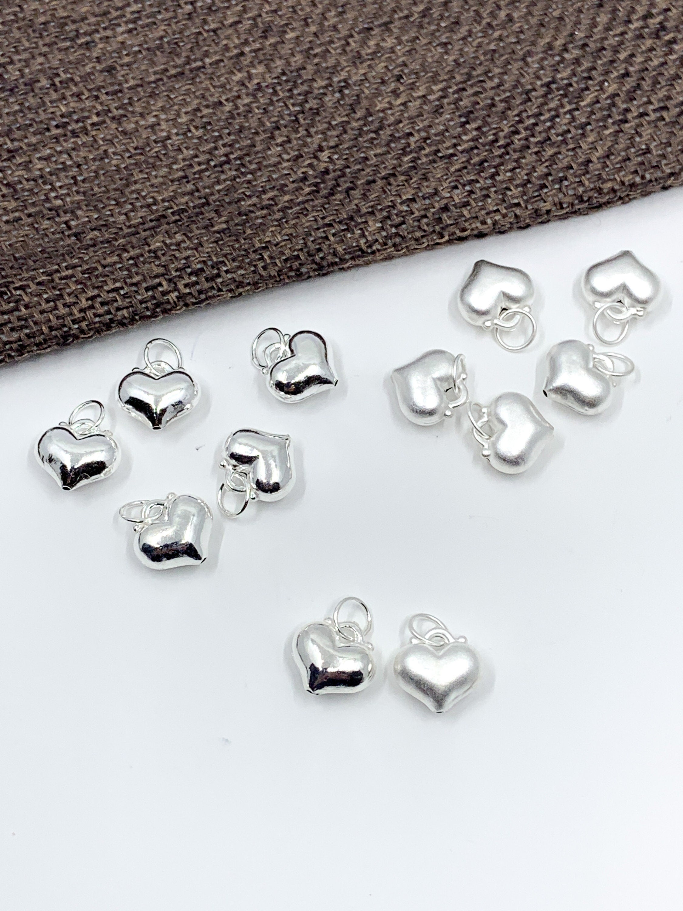 925 Sterling Silver Mini Puffy Heart Charm