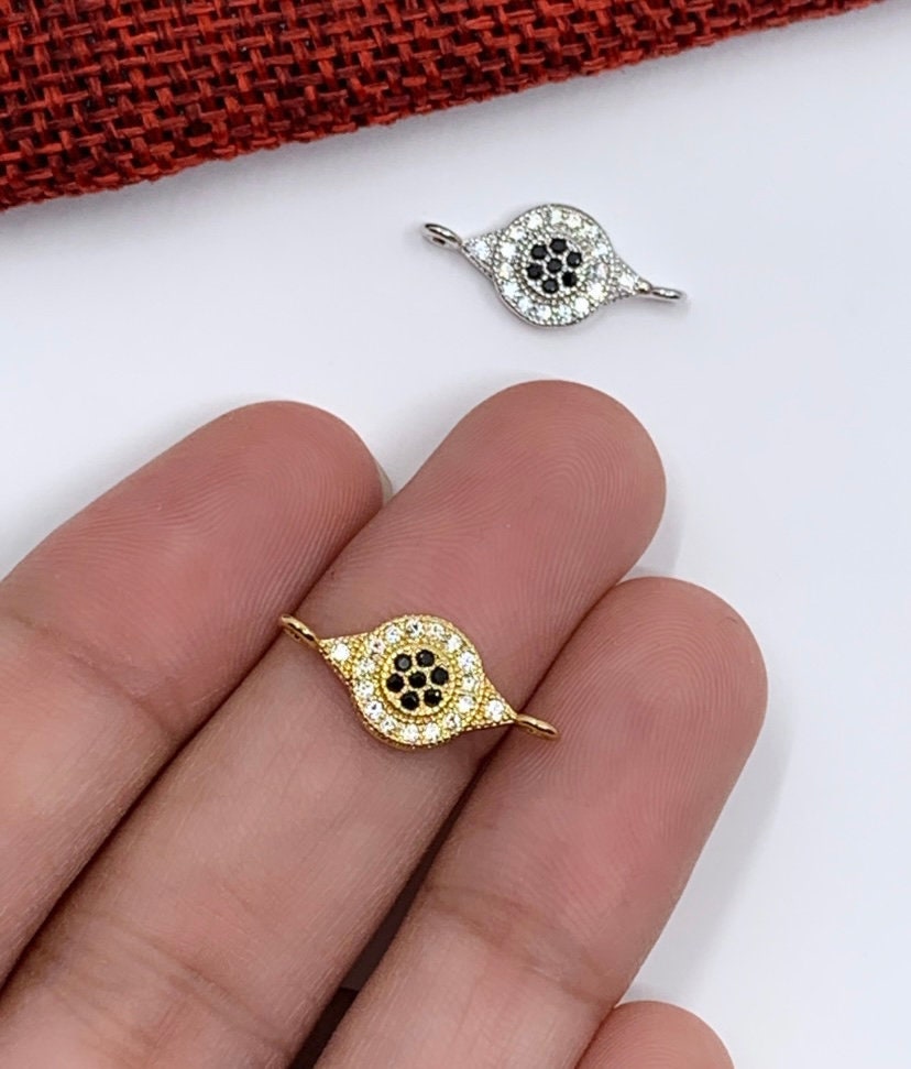 Evil Eye connector charm, 2 colors | Bellaire Wholesale