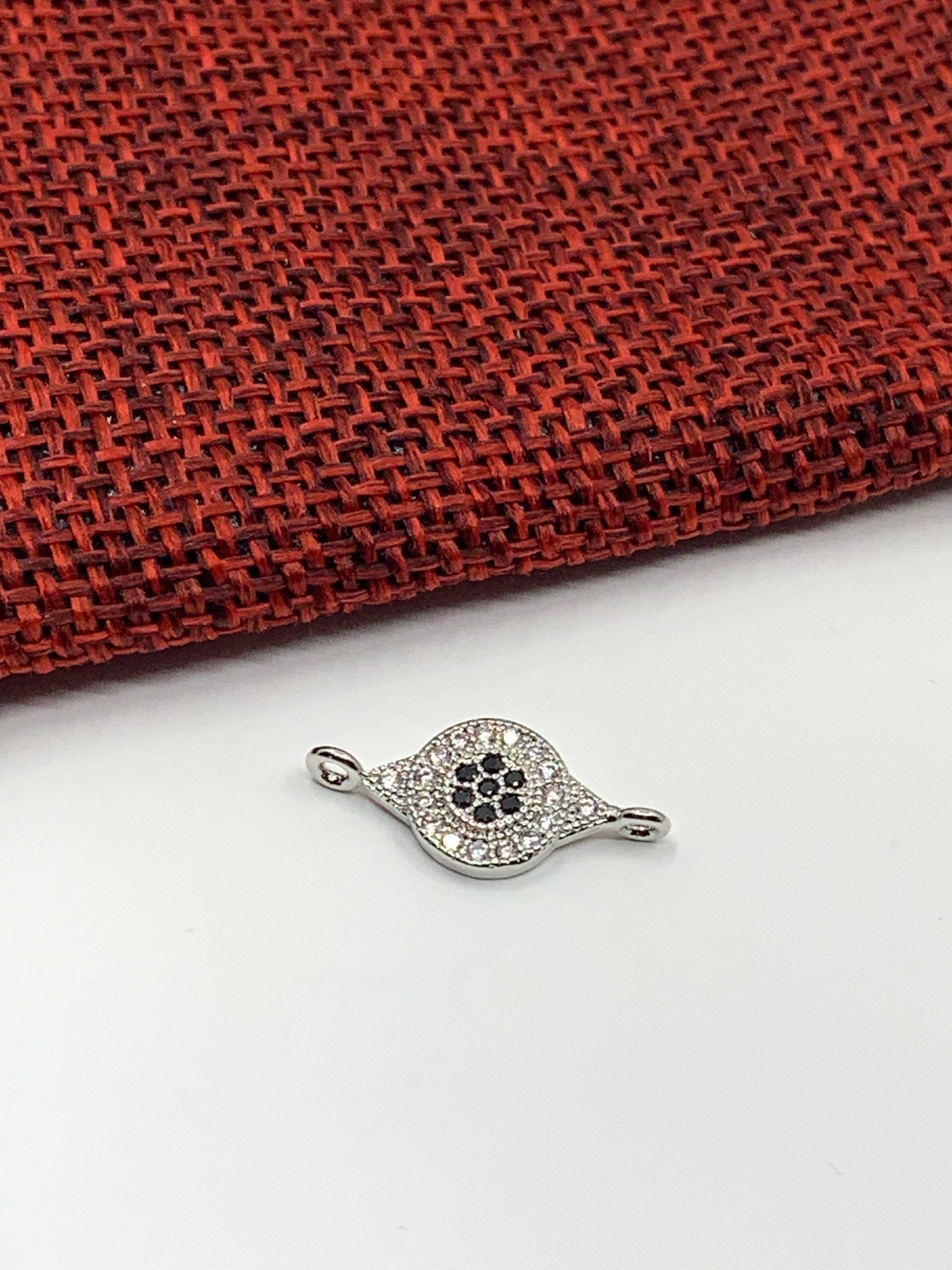 Evil Eye connector charm, 2 colors | Bellaire Wholesale
