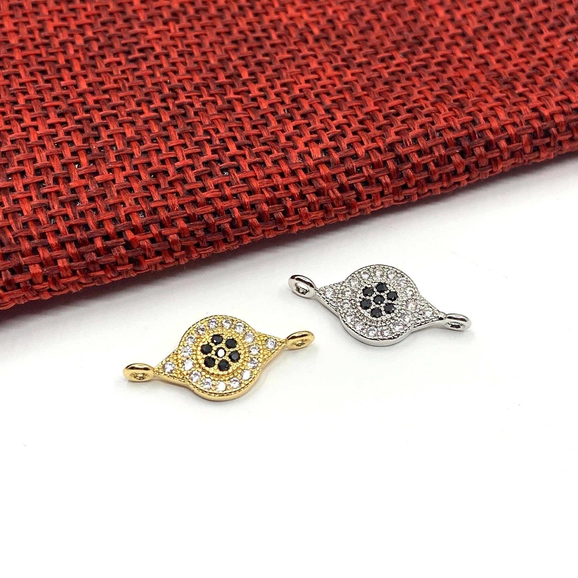 Evil Eye connector charm, 2 colors | Bellaire Wholesale