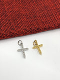 CZ Micro pave Gold/ Silver Cross pendant