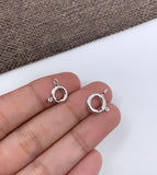 925 Sterling Silver 8mm, 11mm Spring Ring Clasp