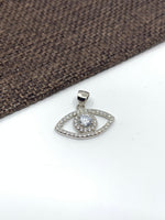 925 Sterling Silver Evil Eye CZ Pendant