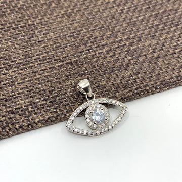 925 Sterling Silver Evil Eye CZ Pendant