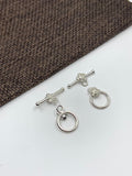 925 Sterling Silver Flower Toggle Clasps