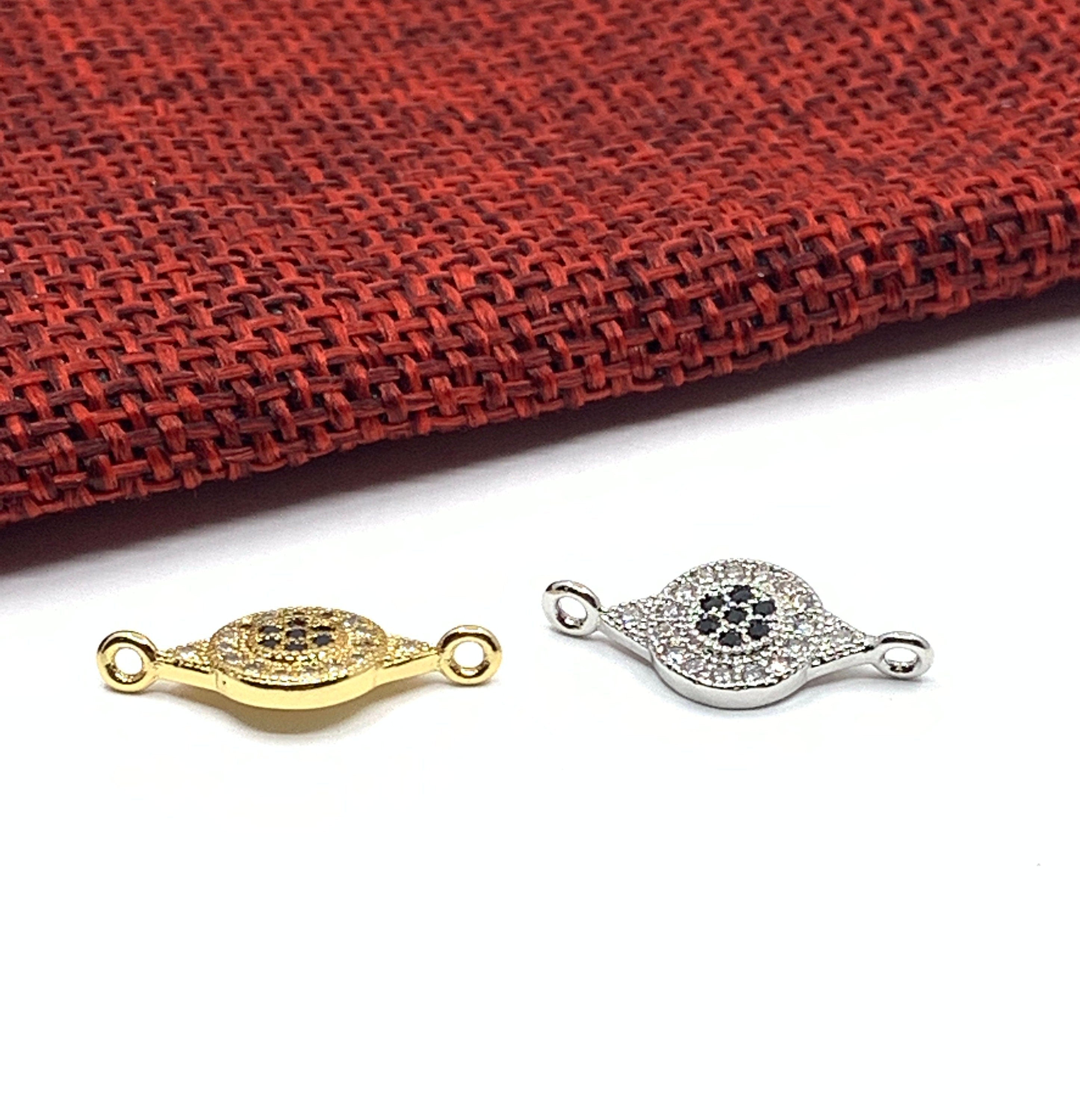 Evil Eye connector charm, 2 colors | Bellaire Wholesale