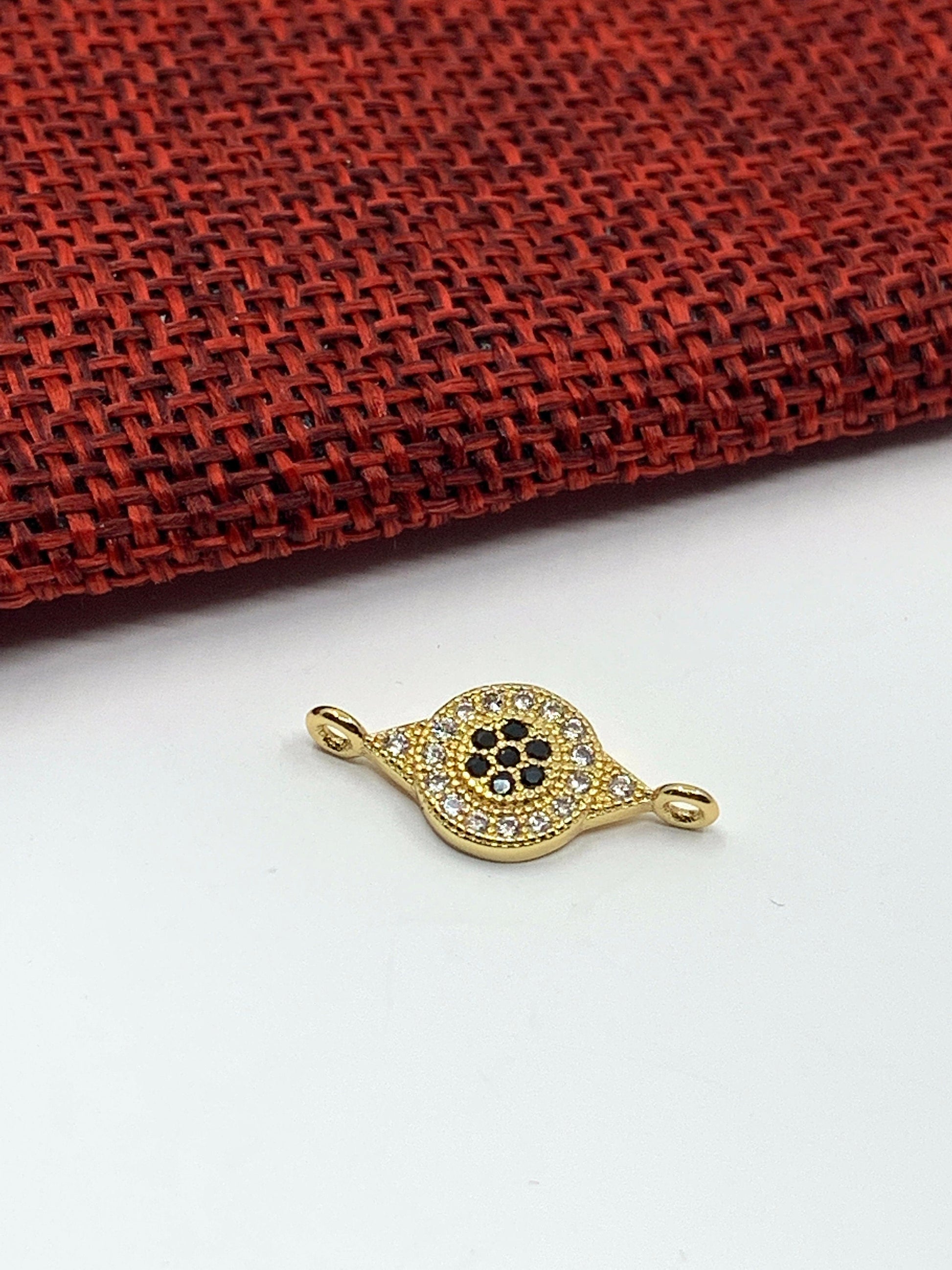 Evil Eye connector charm, 2 colors | Bellaire Wholesale