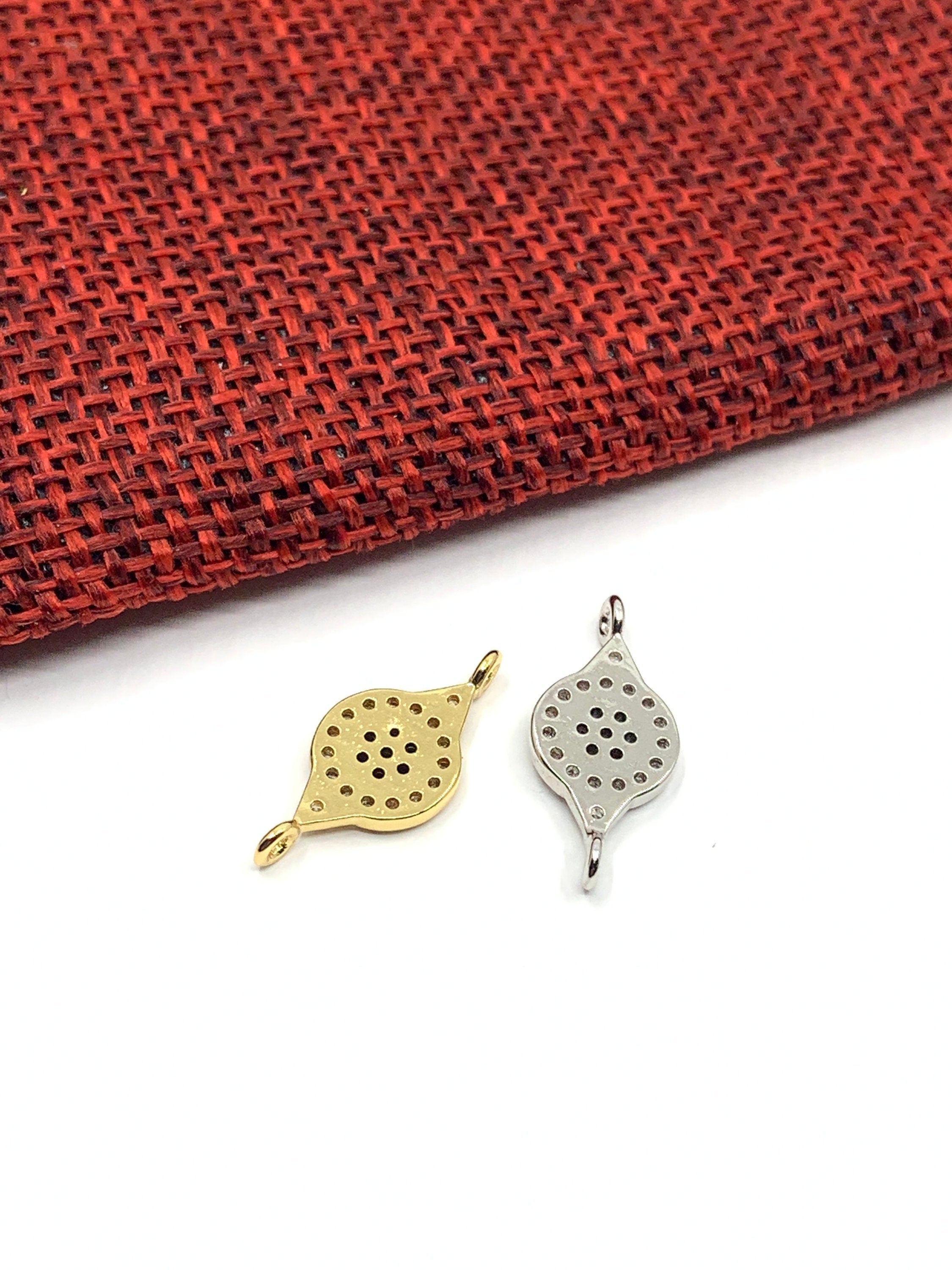 Evil Eye connector charm, 2 colors | Bellaire Wholesale