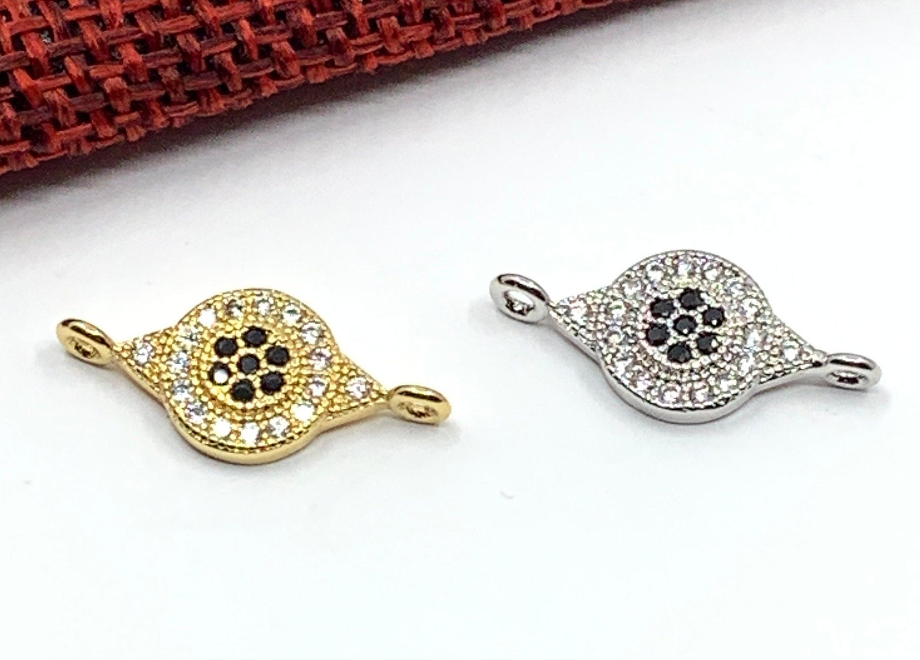 Evil Eye connector charm, 2 colors | Bellaire Wholesale