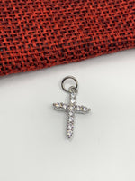 CZ Micro pave Gold/ Silver Cross pendant