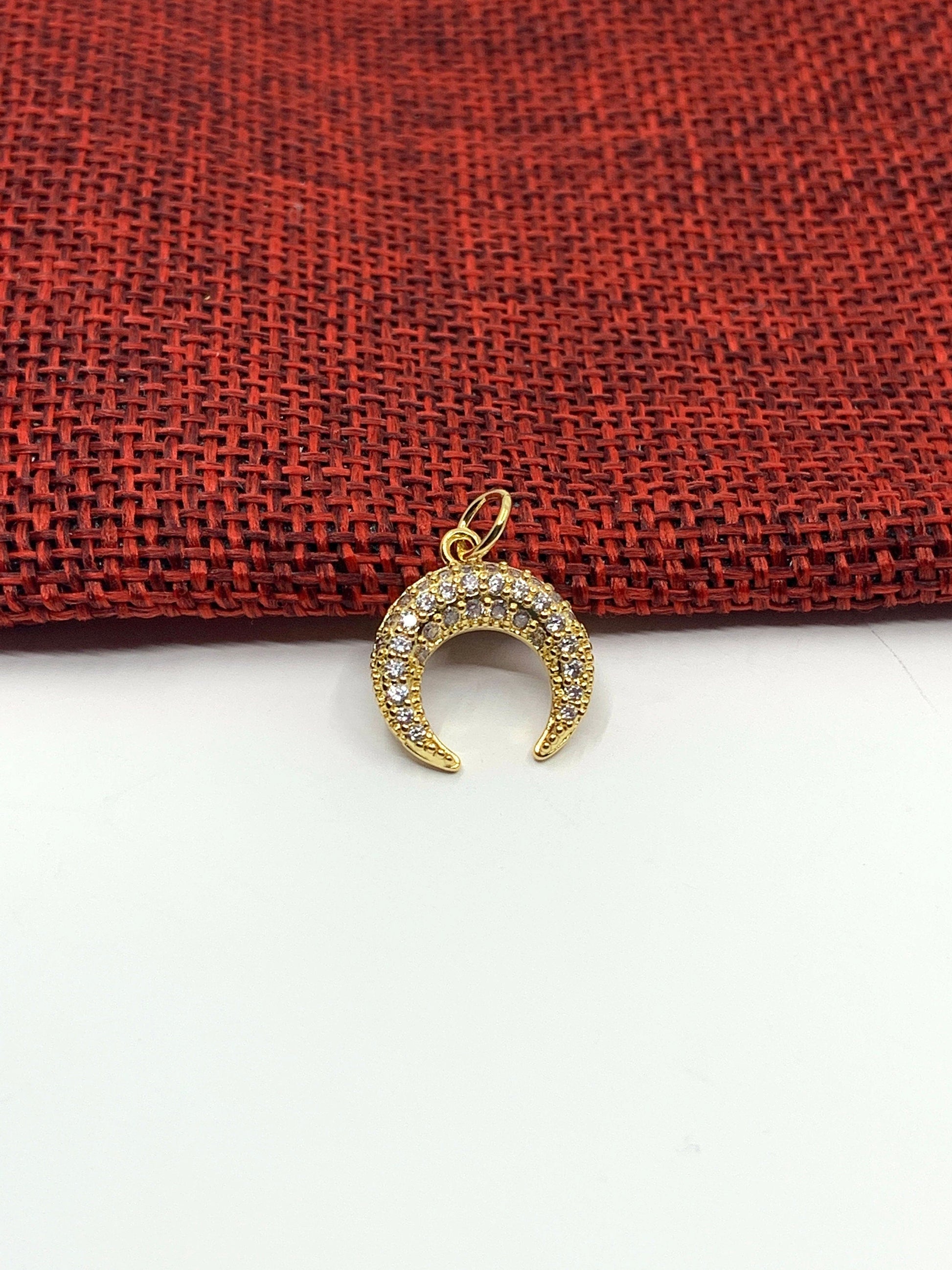 Horn Crescent Pendant, 2 colors | Bellaire Wholesale