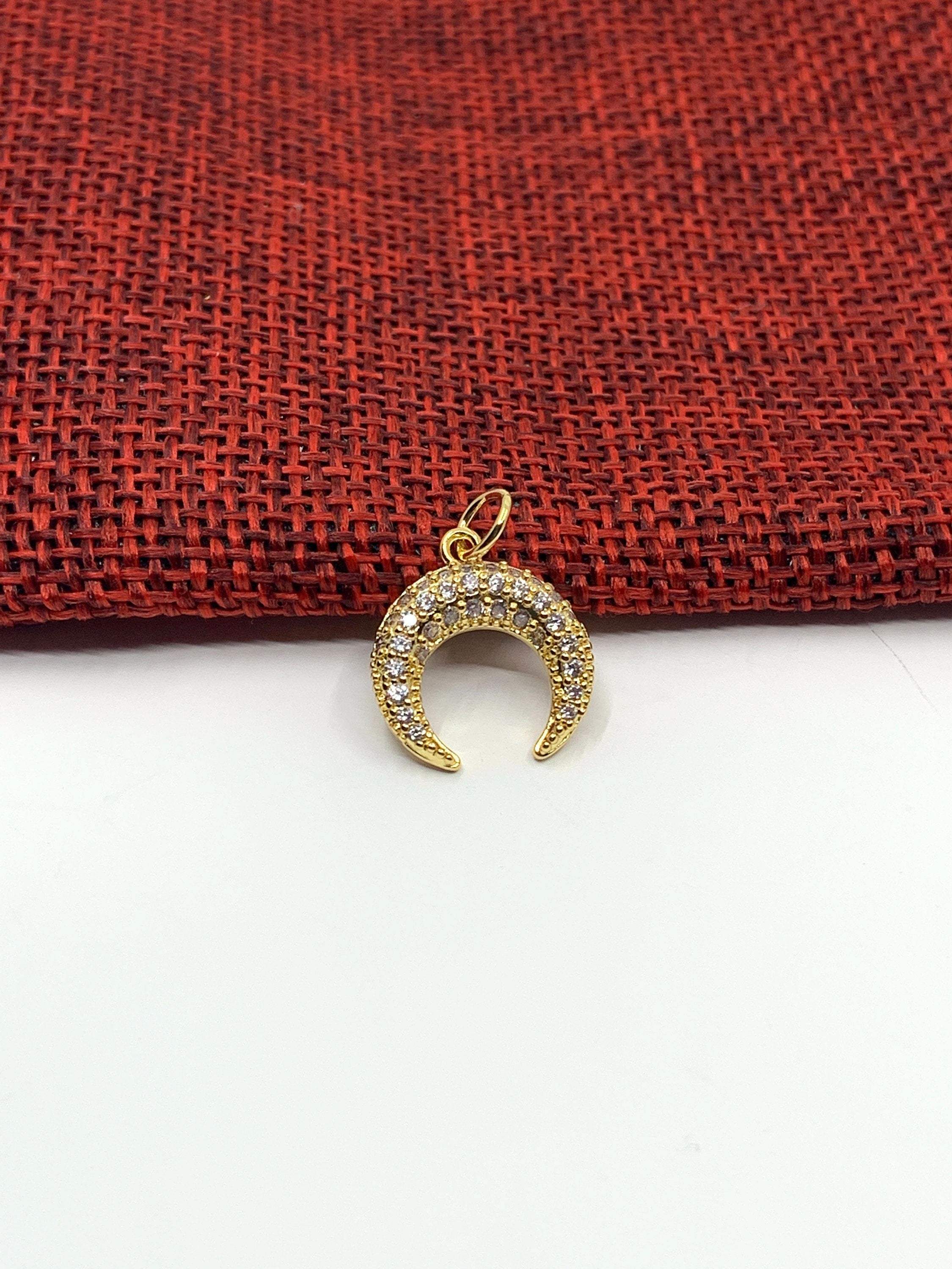 Horn Crescent Pendant, 2 colors | Bellaire Wholesale