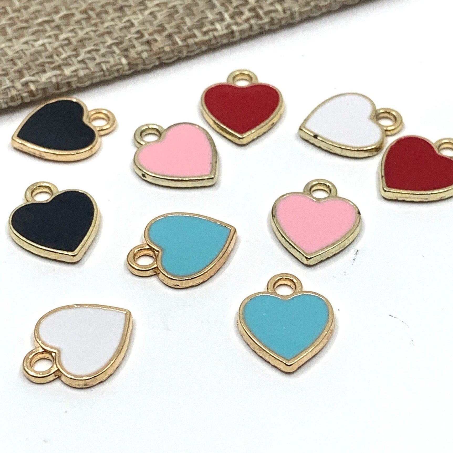 Enamel Colorful heart Charm | Bellaire Wholesale