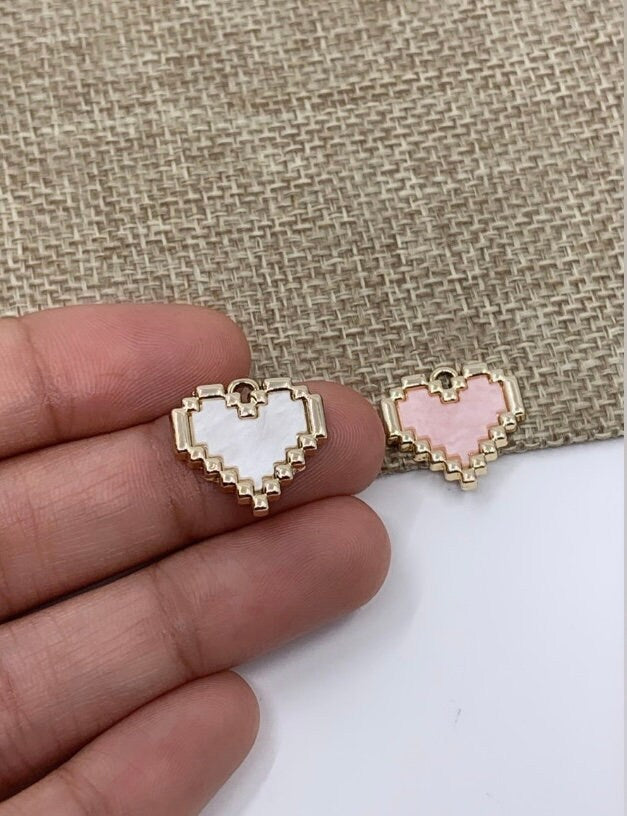 Pixel Heart Charm Pendant | Bellaire Wholesale